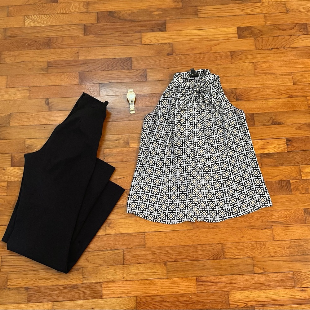 Worthington Geometric Print Top